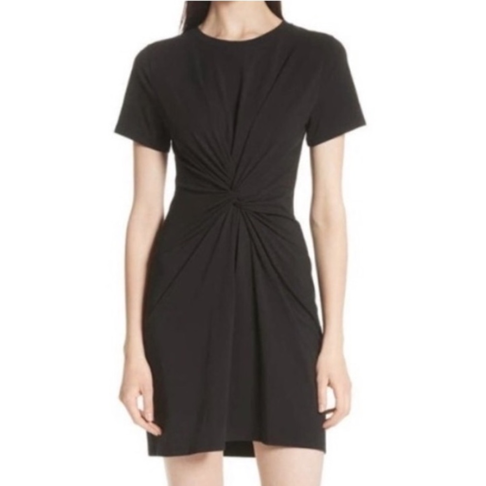 Theory Black Knot Tee Dress Large